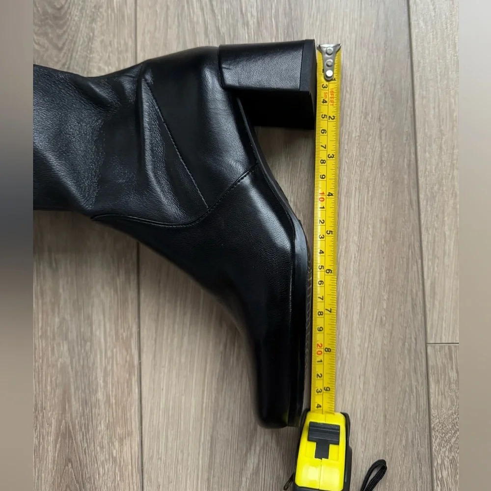 Stuart Weitzman Black Over-the-Knee Leather Boots - Picture 8 of 9